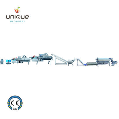 2200 KG Fruit and Vegetables Vacuum Packed Potato Processing Line voor nauwkeurig snijden