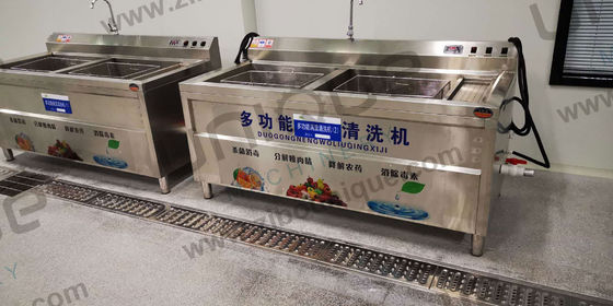 Keukenapparatuur Fruit and Vegetable Bubble Washing Sink Machine 220v/380v/op maat