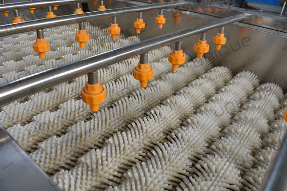 2021 Spikkelperen fruit wassen Polijsten Reinigingsmachine met roestvrij staal 304