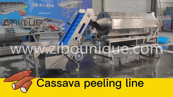 Roterende Emery Roller Sweet Potato Radish Peeling Machine met automatische productie